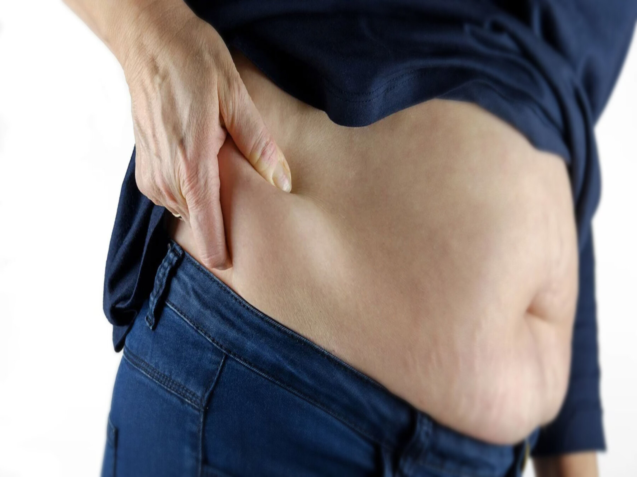 How can I get rid of the excess fat around my waist?